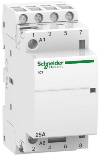 Контактор модульный Schneider Electric Acti9 iСТ 2п 4НО 25А 230В АС фото Контактор модульный Schneider Electric Acti9 iСТ 2п 4НО 25А 230В АС картинка